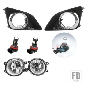 トヨタ フォグランプ LED カローラ 2007 2008 2009 2010 フォグランプアセンブリクロームカバーグリルベゼルヘッドライトカーアクセサリー - LED and Chrome