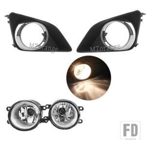トヨタ フォグランプ LED カローラ 2007 2008 2009 2010 フォグランプアセンブリクロームカバーグリルベゼルヘッドライトカーアクセサリー - Halogen and Chrome