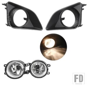 トヨタ フォグランプ LED カローラ 2007 2008 2009 2010 フォグランプアセンブリクロームカバーグリルベゼルヘッドライトカーアクセサリー - Halogen and covers