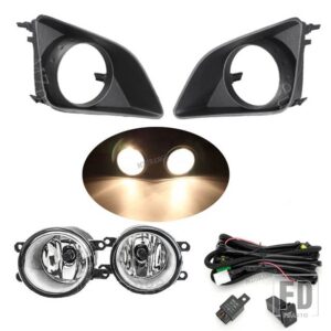 トヨタ フォグランプ LED カローラ 2007 2008 2009 2010 フォグランプアセンブリクロームカバーグリルベゼルヘッドライトカーアクセサリー - 1 set Halogen