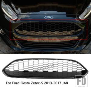 フォード フロントバンパーセンターグリルフィエスタ ZETEC-S 2013-2017 JA8 デザイン ST アッパーグリルフロントレーシンググリルスポーティ - Black