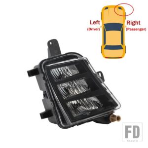 VW LED フォグランプゴルフ 7 A7 MK7 GTI GTD 2013-17 ヘッドライトフロント LED DRL フォグランプカーアクセサリー - right fog