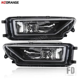 VW フォグランプAMAROK 2016-19-2022 フロントバンパーフォグランプカバー駆動ランプフォグランプグリル - 1 pair fog