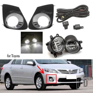 トヨタ LED フォグランプ カローラ E150 アルティス 2011 2012 2013 フォグランプスイッチグリルカバーハロゲンフォグライトフレームヘッドライ - 1 set LED C