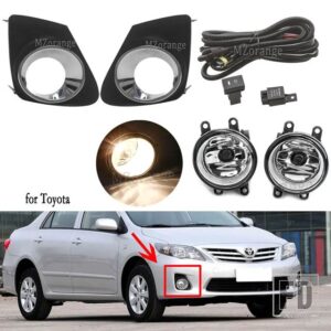 トヨタ LED フォグランプ カローラ E150 アルティス 2011 2012 2013 フォグランプスイッチグリルカバーハロゲンフォグライトフレームヘッドライ - 1 set Halogen