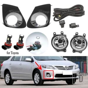 トヨタ LED フォグランプ カローラ E150 アルティス 2011 2012 2013 フォグランプスイッチグリルカバーハロゲンフォグライトフレームヘッドライ - 1 set LED A