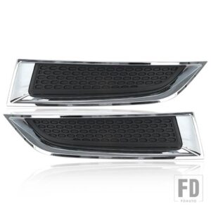 フォグライトカバー GMC アカディア 2013-2016 2017 フロントバンパーヘッドライト装飾フレームベゼルカバーグリルカーアクセサリー - 1 Pair