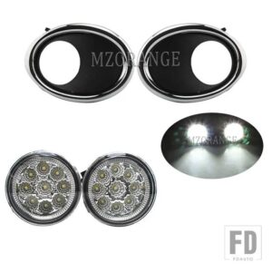 日産 フォグランプ LED フォグランプ キャシュカイ J11 ローグ 2015 2016 2017 フロントバンパーライトクロームフォグランプカバーグリルベゼル - LED and covers