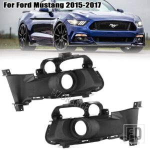 フォード フロントバンパーフォグライトカバーマスタング 2015 2016 2017 フォグランプヘッドライトカバーベゼル装飾外装アクセサリー - pair cover