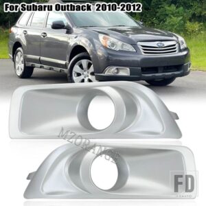 スバル FOGLIGHT グリルカバー アウトバック 2010 2011 2012 フロントバンパーフォグランプフォグライトカバーヘッドライトフレームアクセサリ - 1 Pair