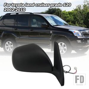 トヨタ ランドクルーザープラド 2002-2009 LC120 外側ドア 5ピン 電動折りたたみバックミラーサイドミラー ASSY 自動ダブル - 3pins black right