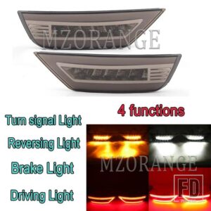 フォード フォーカス 2 MK2 エスケープクーガ LED リアバンパーリフレクターライトフォーカスハッチバック 2009-2013 リア信号フォグランプ 2個 - 4 Functions