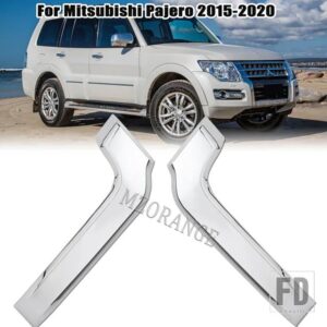 三菱 パジェロモンテロ V93 V97 V98 2015 2016 2017 フロントバンパーグリルクロームトリムモールド装飾カバーアクセサリー - Pair