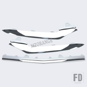 アンダーフロントバンパークロームトリムモールディングメルセデス ベンツ W212 E200 E250 E300 E350 4 ドアスポーツ 2014 2015 2016 カーアク - 3PCS