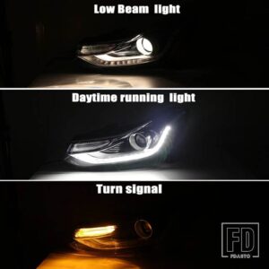 シボレー フロントヘッドライトトラックス 2017-22 LED DRL プロジェクターヘッドライトヘッドランプアクセサリー - left