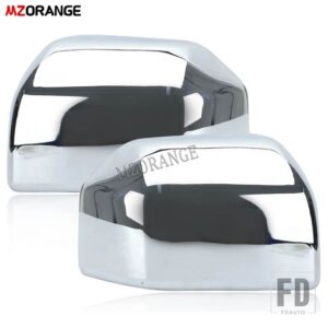 フォード サイドミラーカバー F150 F-150 2015-20 ドアバックミラーキャップハウジングマットブラックアクセサリー - 1 pair chrome