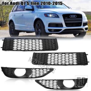 アウディ フォグランプカバー Q7 4L S ライン 40148-2015 フォグライトグリルレーシンググリルヘッドライトメッシュアクセサリー - 4PCS