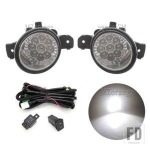 日産 フォグランプ エクストレイル T32 エクストレイルローグ 2014-2016 ヘッドライト LED フォグライトスイッチハーネスカバーグリルフォグラ - LED and wires