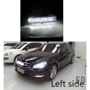 メルセデスベンツ LED DRL ヘッドライト Cクラス W204 S204 2007-2014 Eクラス W212 2009-2014 SLK クラス R172 2011-2013 フロントフォグラン - left light