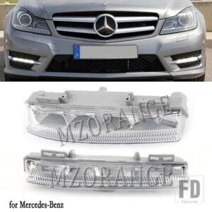 メルセデスベンツ LED DRL ヘッドライト Cクラス W204 S204 2007-2014 Eクラス W212 2009-2014 SLK クラス R172 2011-2013 フロントフォグラン - 1 Pair