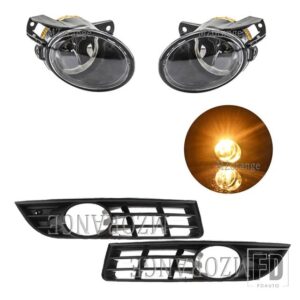 VW フォグランプパサート B6 2006-2011 LED フロントヘッドライトフォグランプハロゲンフォグランプカバードライビングランプアクセサリー - Halogen and covers