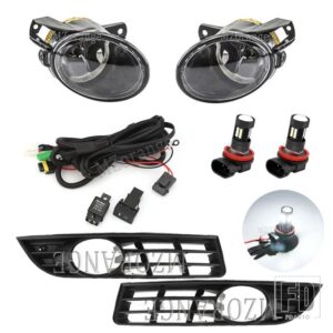 VW フォグランプパサート B6 2006-2011 LED フロントヘッドライトフォグランプハロゲンフォグランプカバードライビングランプアクセサリー - 1 set LED