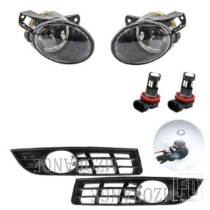 VW フォグランプパサート B6 2006-2011 LED フロントヘッドライトフォグランプハロゲンフォグランプカバードライビングランプアクセサリー - LED and covers