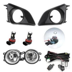 トヨタ フォグランプ LED フォグランプ カローラ 2008 2009 2010 フォグランプアセンブリクロームフォグライトカバーグリルベゼルヘッドライト - 1 set LED Plastic