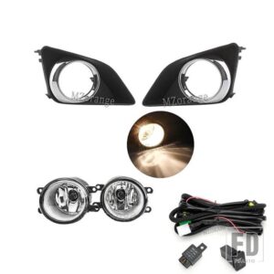 トヨタ フォグランプ LED フォグランプ カローラ 2008 2009 2010 フォグランプアセンブリクロームフォグライトカバーグリルベゼルヘッドライト - 1 Set Chrome