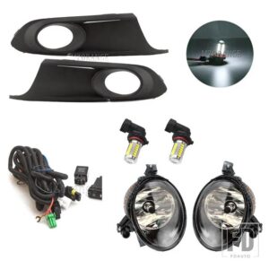 フォグランプ LED VW ジェッタ 6 A6 MK6 2011-14 ヘッドライトフロントバンパーフォグランプカバーグリルベゼルフレームワイヤー ACCESSORIE