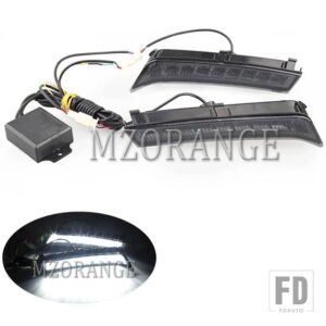 スバル 2個 LED DRL フォレスター 2013-2018 デイタイムランニングライト フォグランプ ヘッドライト ウィンカーランプ ワイヤーハーネス付き - White Only
