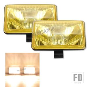 プジョー フォグランプ 205 GTI CTI 106 306 MI16 H3 ハロゲンスポットライトフロントドライビングライトフォグランプヘッドライトアクセサリー - 2 pcs Amber