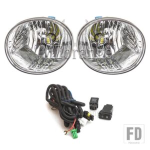 レクサス トヨタ フォグランプ RAV4 2004 2005 ヘッドライトハロゲン LED フォグランプ DRL フォグランプ 4 ランナーアクセサリー - L and R LED wires