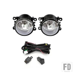 三菱 フォグランプヘッドライト ASX アウトランダー L200 パジェログランディスギャラン 2003-2015 LED フォグライトフロントバンパーフォグラ - Halogen and wires