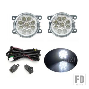 三菱 フォグランプヘッドライト ASX アウトランダー L200 パジェログランディスギャラン 2003-2015 LED フォグライトフロントバンパーフォグラ - LED Fog A and wires