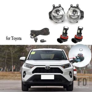トヨタ フォグランプ LED RAV4 RAV 4 XA50 2019-21 ヘッドライトハロゲンフォグランプカバーグリルベゼルフレームスイッチケーブルワイヤー