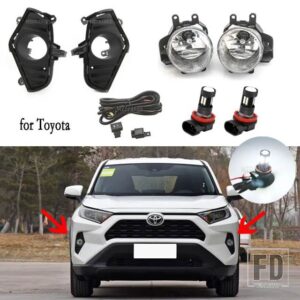 トヨタ フォグランプ LED RAV4 RAV 4 XA50 2019-21 ヘッドライトハロゲンフォグランプカバーグリルベゼルフレームスイッチケーブルワイヤー