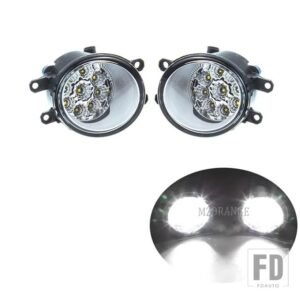 トヨタ フォグランプ LED カローラ 2007-2010 フォグランプクロームフォグライトカバーグリルベゼルケーブルスイッチヘッドライト H11 アクセサ - LED A