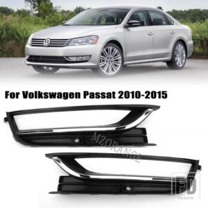 VW 自動フロントフォグランプパサート B7 2011-15 ヘッドライトフォグランプクロームグリルバンパーカバー 56D853665 - 1 pair cover