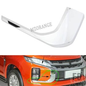 三菱 ASX RVR 2020-2022 クロームストリップフロントバンパーバートリムバンプフォグライトカバーシェイパー ABS カーアクセサリー - R lower