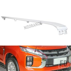 三菱 ASX RVR 2020-2022 クロームストリップフロントバンパーバートリムバンプフォグライトカバーシェイパー ABS カーアクセサリー - right upper