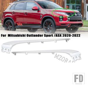 三菱 ASX RVR 2020-2022 クロームストリップフロントバンパーバートリムバンプフォグライトカバーシェイパー ABS カーアクセサリー - pair upper