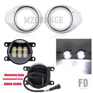 フォード LED フォグランプフォーカス 3 2012 2013 2014 クロームフォグライトカバーグリルフォグランプフレームヘッドライトフォグライトワイ - frame B LED C