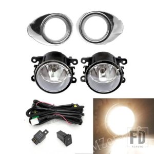 フォード LED フォグランプフォーカス 3 2012 2013 2014 クロームフォグライトカバーグリルフォグランプフレームヘッドライトフォグライトワイ - frame B halogen wire