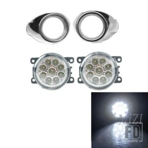 フォード LED フォグランプフォーカス 3 2012 2013 2014 クロームフォグライトカバーグリルフォグランプフレームヘッドライトフォグライトワイ - frame B LED