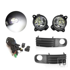 フォグランプ VW トランスポーター T5 マルチバン カラベル 2003-2010 LED フォグライトグレーフォグランプカバーグリル配線ハーネススイッチキ
