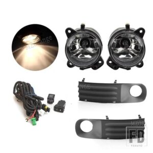 フォグランプ VW トランスポーター T5 マルチバン カラベル 2003-2010 LED フォグライトグレーフォグランプカバーグリル配線ハーネススイッチキ