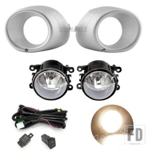 三菱 フォグランプ アウトランダー 2013 2014 2015 LED フォグライトヘッドライトフォグランプカバーグリルベゼルブラックフレームシェル - 1 set A