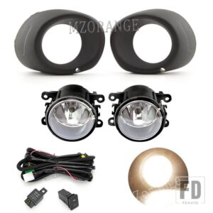 三菱 フォグランプ アウトランダー 2013 2014 2015 LED フォグライトヘッドライトフォグランプカバーグリルベゼルブラックフレームシェル - 1 Set C