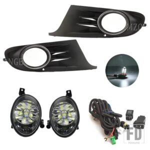 フォグランプ VW ゴルフ 6 MK6 カブリオレ 2009-2013 ヘッドライト LED フォグライトフォグランプカバーグリルベゼルフレームハロゲンドライビ
